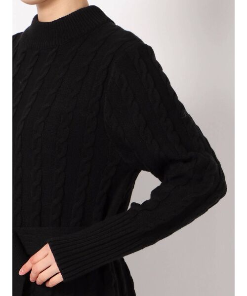 dazzlin（ダズリン）の「ベルトマークケーブルニットワンピース（ワンピース・レディース・ブラウン/ブラック/オフホワイト・FREE）」の18枚目の写真