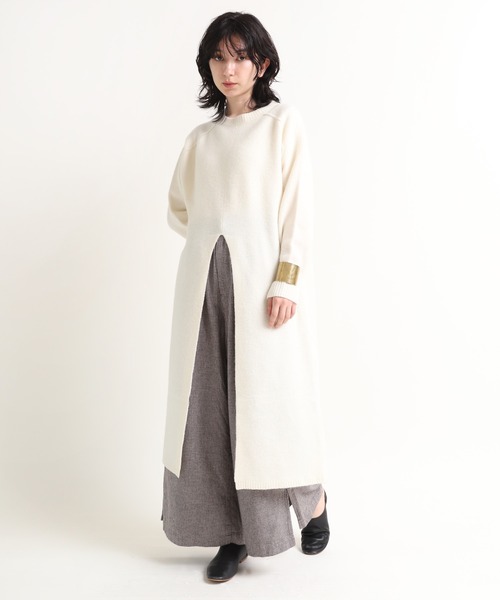 セール K2507 ｗ ｎｙストレッチフロントスリットワンピース ニット セーター Rna N アールエヌエーエヌ のファッション通販 Zozotown