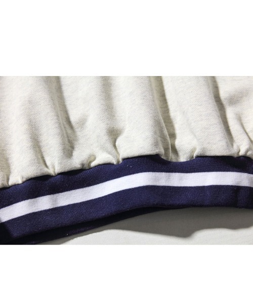 HOOK（フック）の「【HOOK】アンティーク風プリント ボーダー柄リブ トレーナー（スウェット・メンズ・ネイビー/ライトグレー・M/XL/L）」の12枚目の写真