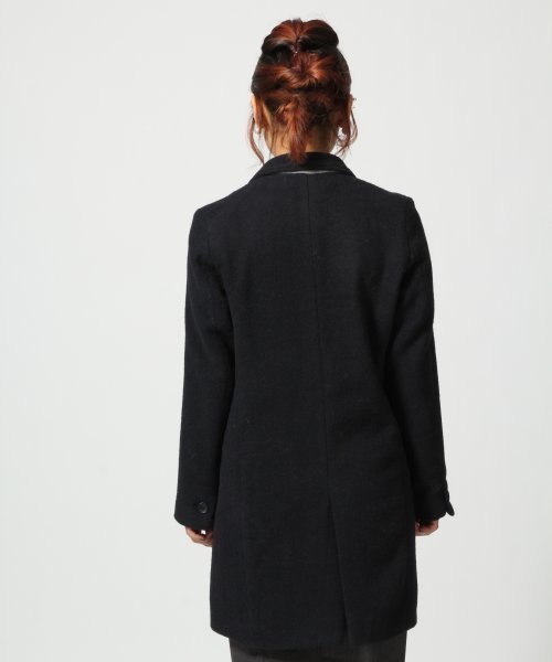 HARE（ハレ）の「ウールモッサWチェスターコート【HARE】（チェスターコート・レディース・グレー/キャメル/カーキ/ネイビー/チェック/ダークブルー/トップグレー・SMALL/MEDIUM）」の10枚目の写真