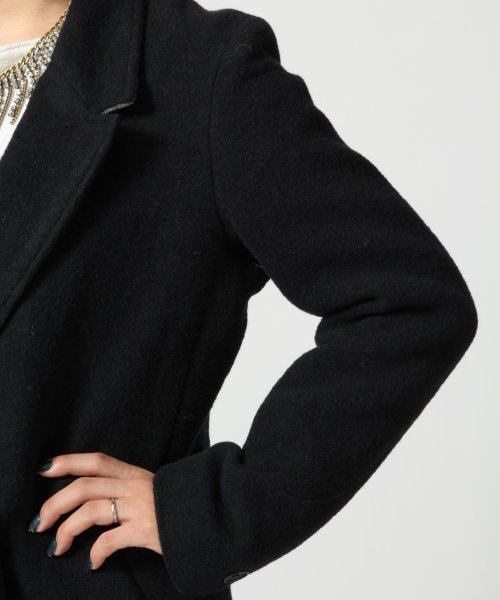 HARE（ハレ）の「ウールモッサWチェスターコート【HARE】（チェスターコート・レディース・グレー/キャメル/カーキ/ネイビー/チェック/ダークブルー/トップグレー・SMALL/MEDIUM）」の13枚目の写真