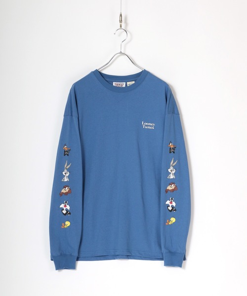 MARUKAWA(マルカワ)の「Looney Tunes/ルーニー・テューンズ キャラクター袖プリント 無地ロンT(Tシャツ/カットソー・レディース・ホワイト/ネイビー/イエロー/ブルー・M/L)」の3枚目の写真