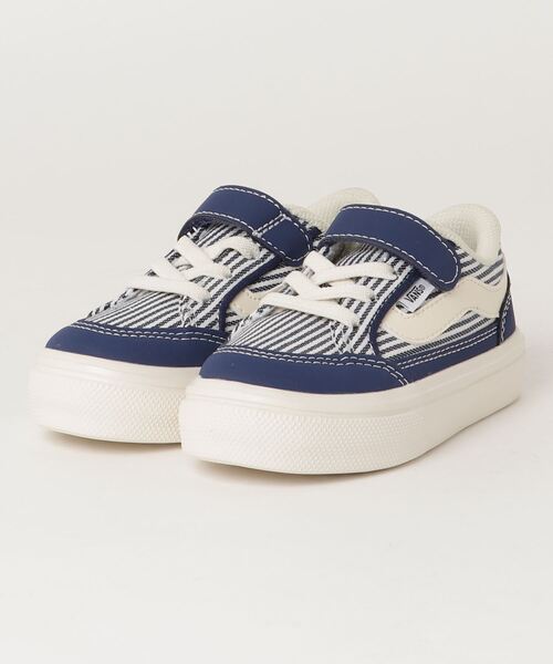 VANS（バンズ）の「VANS ヴァンズ FALKEN(15-22) V3830K HIC NAVY HIC（スニーカー・キッズ・ブルー・17/18/15 /21/20/16/22.0cm/19）」の2枚目の写真