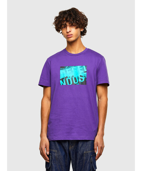 半袖 プリント トップス Tシャツ Tシャツ Tシャツ カットソー クルーネック Diesel ディーゼル のファッション スリムフィット Tシャツ カットソー メンズ