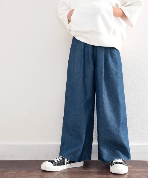 classicalelf(クラシカルエルフ)の「キッズ ゆるっとフレアテンセルパンツ。(その他パンツ・キッズ・ブルー/インディゴブルー・140/150/160/130)」の10枚目の写真