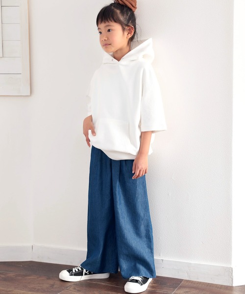 classicalelf(クラシカルエルフ)の「キッズ ゆるっとフレアテンセルパンツ。(その他パンツ・キッズ・ブルー/インディゴブルー・140/150/160/130)」の7枚目の写真