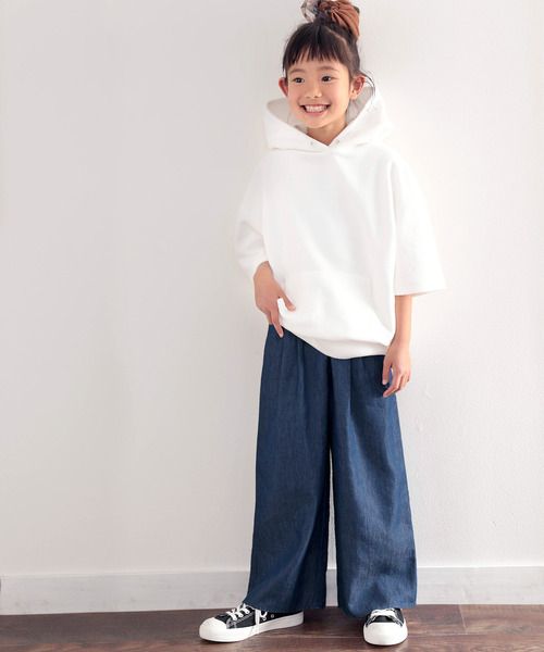 classicalelf(クラシカルエルフ)の「キッズ ゆるっとフレアテンセルパンツ。(その他パンツ・キッズ・ブルー/インディゴブルー・140/150/160/130)」の5枚目の写真