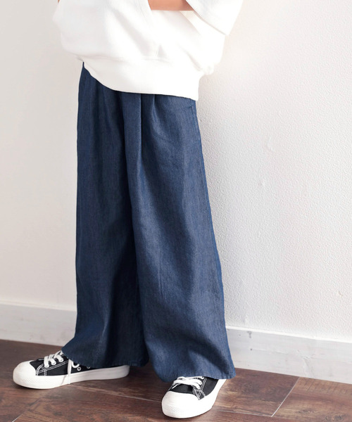 classicalelf(クラシカルエルフ)の「キッズ ゆるっとフレアテンセルパンツ。(その他パンツ・キッズ・ブルー/インディゴブルー・140/150/160/130)」の6枚目の写真
