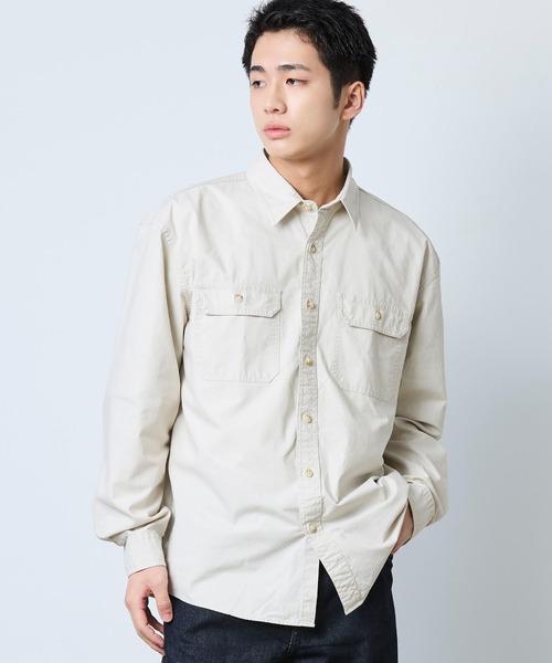 L.L.Bean(エルエルビーン)の「サンウォッシュ・キャンバス・シャツ、長袖 ジャパン・フィット(シャツ/ブラウス・メンズ・レッド/グリーン/モスグリーン/グレイッシュブルー/イエロー/グレー系その他/ブルーグリーン/ブルー/コーラルピンク/エメラルドブルー/ブルー系/オレンジ/タン/サンドベージュ・SMALL/MEDIUM/LARGE/X-LARGE/XX-LARGE)」の16枚目の写真
