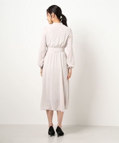 ANAYI アナイ ジョーゼットベルト付きワンピース