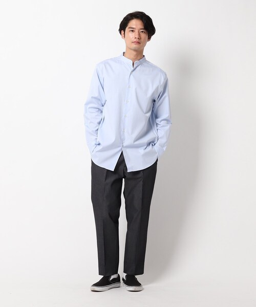 THE SHOP TK (ザ ショップ ティーケー )の「◆ピンオックスバンドカラーシャツ(シャツ/ブラウス・メンズ・オフホワイト/サックスブルー/グレー系その他3/ベージュ系2・02/03/04)」の14枚目の写真