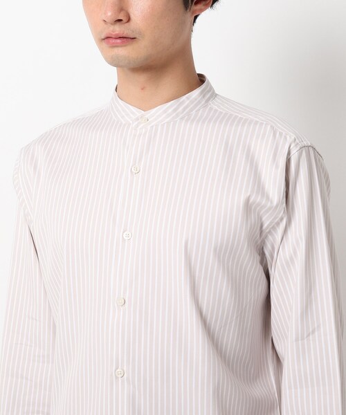 THE SHOP TK (ザ ショップ ティーケー )の「◆ピンオックスバンドカラーシャツ(シャツ/ブラウス・メンズ・オフホワイト/サックスブルー/グレー系その他3/ベージュ系2・02/03/04)」の5枚目の写真