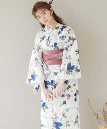 Dita | 1人で着られる浴衣5点セット 和歌山染工日本染め(ゆかた・しわへこ帯・下駄・着付け本・腰ひも)【K】(浴衣)