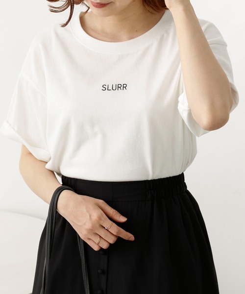SLURR（スラ―）の「SLURRオーガニックコットンTシャツ（Tシャツ/カットソー・レディース・ブラック/ベージュ/ブルー系その他7/ピンク系その他3・MEDIUM/LARGE）」の2枚目の写真