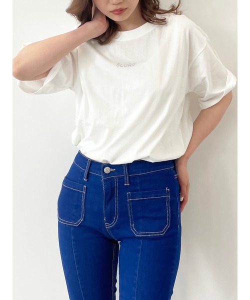 SLURR（スラ―）の「SLURRオーガニックコットンTシャツ（Tシャツ/カットソー・レディース・ブラック/ベージュ/ブルー系その他7/ピンク系その他3・MEDIUM/LARGE）」の20枚目の写真