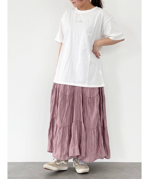 SLURR（スラ―）の「SLURRオーガニックコットンTシャツ（Tシャツ/カットソー・レディース・ブラック/ベージュ/ブルー系その他7/ピンク系その他3・MEDIUM/LARGE）」の13枚目の写真