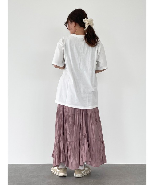 SLURR（スラ―）の「SLURRオーガニックコットンTシャツ（Tシャツ/カットソー・レディース・ブラック/ベージュ/ブルー系その他7/ピンク系その他3・MEDIUM/LARGE）」の8枚目の写真