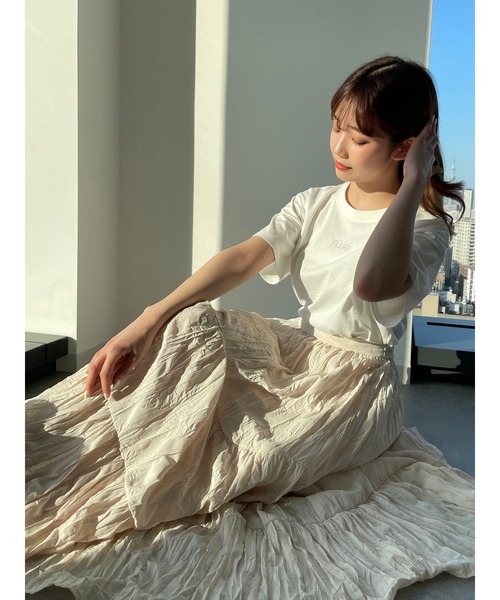 SLURR（スラ―）の「SLURRオーガニックコットンTシャツ（Tシャツ/カットソー・レディース・ブラック/ベージュ/ブルー系その他7/ピンク系その他3・MEDIUM/LARGE）」の10枚目の写真