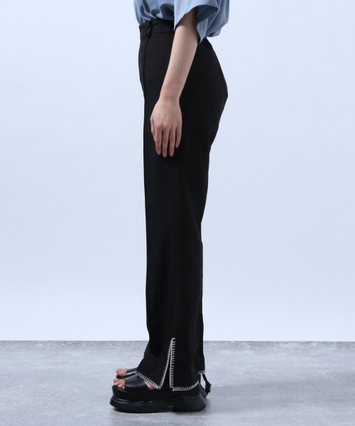 HARE(ハレ)の「スソステッチパンツ(HARE)(スラックス・レディース・ブラック/レッド・FREE)」の5枚目の写真