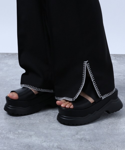 HARE(ハレ)の「スソステッチパンツ(HARE)(スラックス・レディース・ブラック/レッド・FREE)」の12枚目の写真