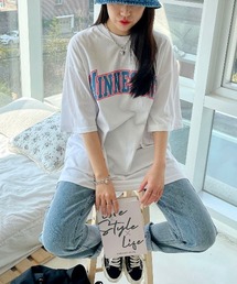 MINNESOTA カレッジ プリントビッグ Tシャツ/ ユニセックス