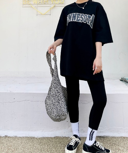 CEMONEMO(セモネモ)の「MINNESOTA カレッジ プリントビッグ Tシャツ/ ユニセックス(Tシャツ/カットソー・レディース・ホワイト/ブラック/チャコール・FREE)」の12枚目の写真