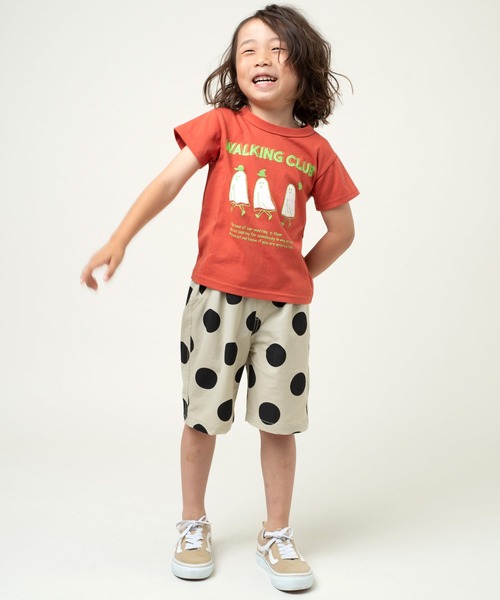 DILASH（ディラッシュ）の「撥水加工 ドット柄ストレッチハーフパンツ 5分丈（その他パンツ・キッズ・ライトベージュ/グリーン・90/130/140/100/110/120/80）」の7枚目の写真