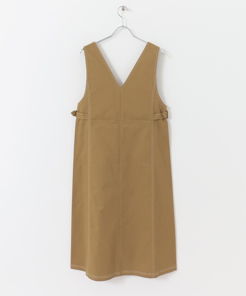 URBAN RESEARCH Sonny Label（アーバンリサーチサニーレーベル）の「フロントジップジャンパースカート（ワンピース・レディース・ブラック/ベージュ/カーキ・FREE）」の5枚目の写真