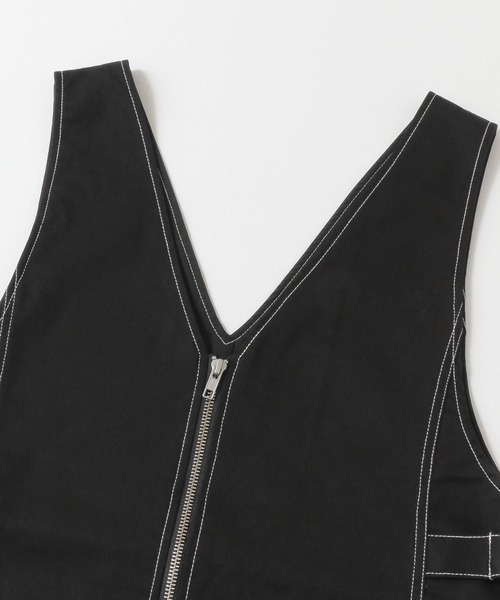 URBAN RESEARCH Sonny Label（アーバンリサーチサニーレーベル）の「フロントジップジャンパースカート（ワンピース・レディース・ブラック/ベージュ/カーキ・FREE）」の18枚目の写真