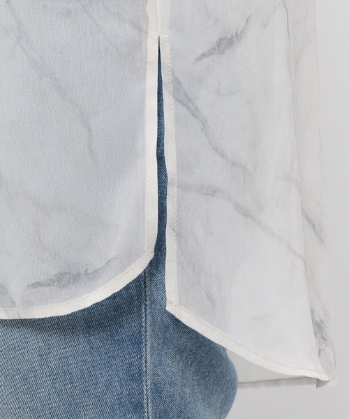 GLOBAL WORK（グローバルワーク）の「シアープリントバンドシャツ/939864（シャツ/ブラウス・レディース・ホワイト/アイボリー・FREE）」の19枚目の写真