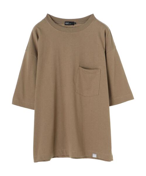 CRAFT STANDARD BOUTIQUE(クラフトスタンダードブティック)の「ヘビーウェイト半袖ポケットTEE *(Tシャツ/カットソー・メンズ・ブラック/オレンジ/グリーン/ラベンダー/オフホワイト/ベージュ/ライトイエロー/ネイビー・S/L/M/LL)」の13枚目の写真