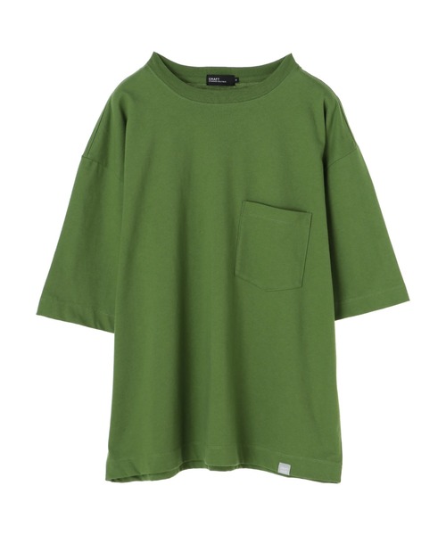 CRAFT STANDARD BOUTIQUE(クラフトスタンダードブティック)の「ヘビーウェイト半袖ポケットTEE *(Tシャツ/カットソー・メンズ・ブラック/オレンジ/グリーン/ラベンダー/オフホワイト/ベージュ/ライトイエロー/ネイビー・S/L/M/LL)」の5枚目の写真