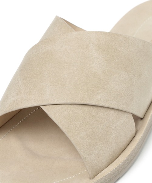 GLOBAL WORK（グローバルワーク）の「ラクッションクロスサンダルMen/932774（サンダル・メンズ・ブラック/ライトブラウン・MEDIUM/LARGE）」の9枚目の写真