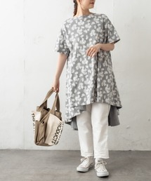 PUAL CE CIN | 抜染チュニック(Tシャツ/カットソー)