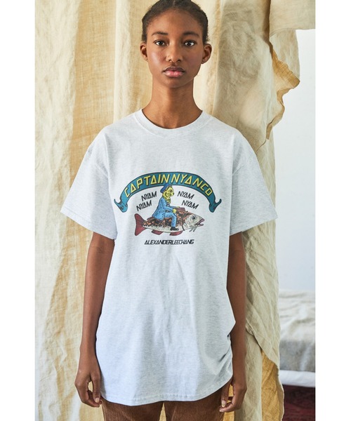 AlexanderLeeChang(アレキサンダーリーチャン)の「AlexanderLeeChang/アレキサンダーリーチャン CAPTAIN NYANCO T(Tシャツ/カットソー・メンズ・ブラック/グレー/オリーブ/スカイブルー・2/3/4)」の13枚目の写真