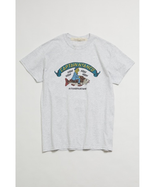 AlexanderLeeChang(アレキサンダーリーチャン)の「AlexanderLeeChang/アレキサンダーリーチャン CAPTAIN NYANCO T(Tシャツ/カットソー・メンズ・ブラック/グレー/オリーブ/スカイブルー・2/3/4)」の10枚目の写真