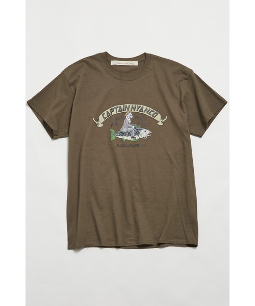 AlexanderLeeChang(アレキサンダーリーチャン)の「AlexanderLeeChang/アレキサンダーリーチャン CAPTAIN NYANCO T(Tシャツ/カットソー・メンズ・ブラック/グレー/オリーブ/スカイブルー・2/3/4)」の11枚目の写真