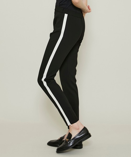 08sircus（ゼロエイトサーカス）の「【08Sircus(08サーカス)】別注 Double cloth side line pants/別注ダブルクロスサイドラインパンツ（その他パンツ・レディース・ブラック/ブラック系その他・1/0）」の3枚目の写真