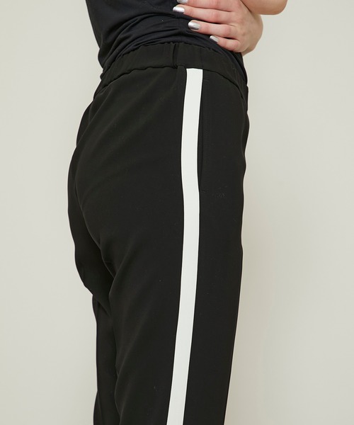 08sircus（ゼロエイトサーカス）の「【08Sircus(08サーカス)】別注 Double cloth side line pants/別注ダブルクロスサイドラインパンツ（その他パンツ・レディース・ブラック/ブラック系その他・1/0）」の4枚目の写真