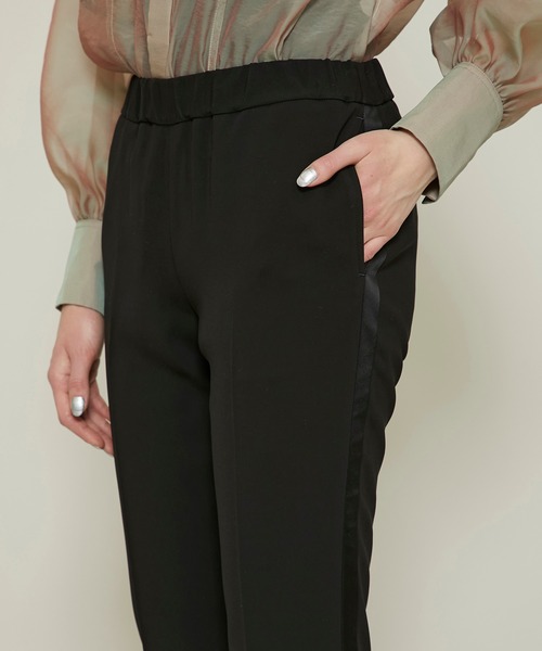 08sircus（ゼロエイトサーカス）の「【08Sircus(08サーカス)】別注 Double cloth side line pants/別注ダブルクロスサイドラインパンツ（その他パンツ・レディース・ブラック/ブラック系その他・1/0）」の8枚目の写真