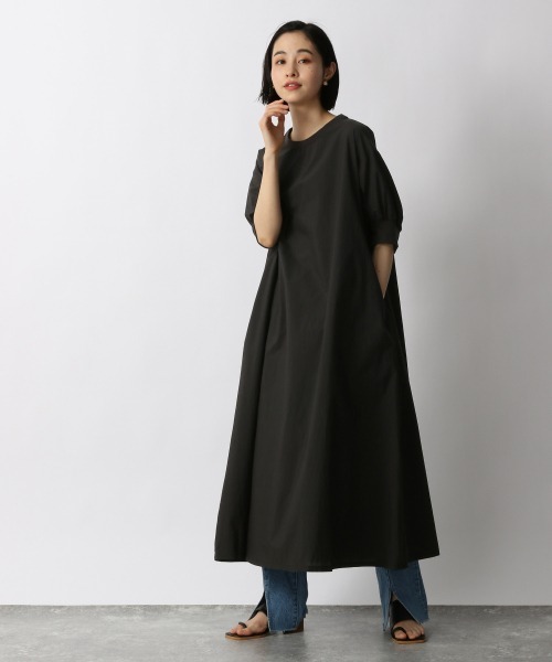 LOWRYS FARM（ローリーズファーム）の「シャカシャカリブワンピース　951550（ワンピース・レディース・アイボリー/ブラック/グリーン/パープル・FREE）」の2枚目の写真