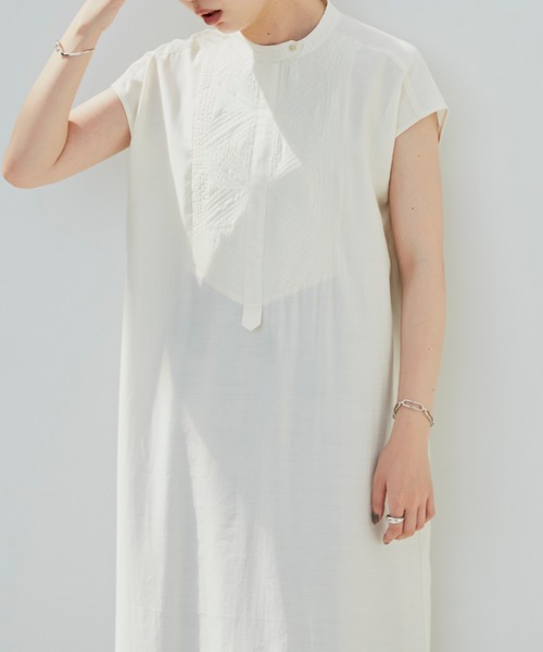 Aunt Marie's（アントマリーズ）の「デザインキルティングシャツワンピース（シャツワンピース・レディース・ホワイト/ブラック/ナチュラル・FREE）」の17枚目の写真