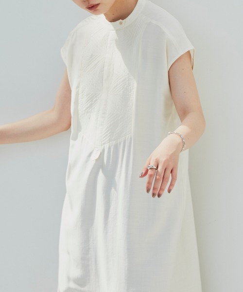 Aunt Marie's（アントマリーズ）の「デザインキルティングシャツワンピース（シャツワンピース・レディース・ホワイト/ブラック/ナチュラル・FREE）」の21枚目の写真