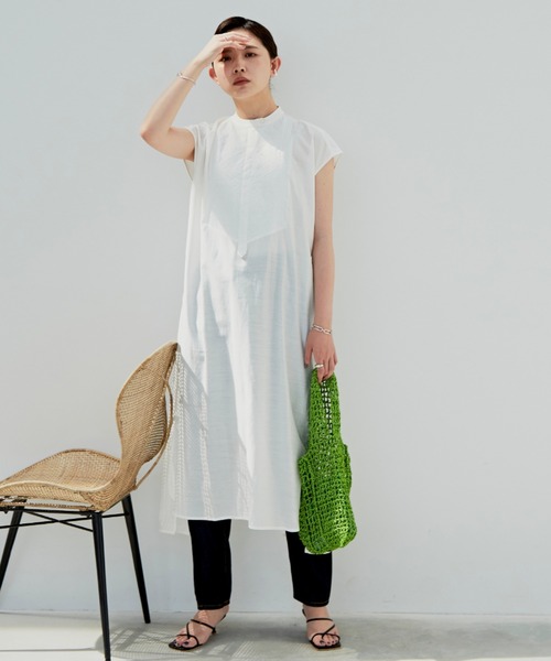 Aunt Marie's（アントマリーズ）の「デザインキルティングシャツワンピース（シャツワンピース・レディース・ホワイト/ブラック/ナチュラル・FREE）」の22枚目の写真