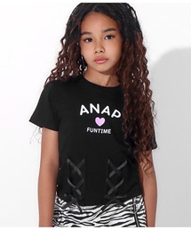 ANAP kids（アナップキッズ）の「フロントレースアップTシャツ（Tシャツ/カットソー・キッズ）」