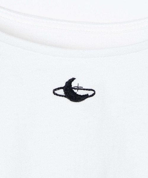 Romansual（ロマンシュアル）の「Romansual/moonモチーフ刺繍クロップドTシャツ（Tシャツ/カットソー・レディース・ホワイト/ロイヤルブルー・FREE）」の16枚目の写真