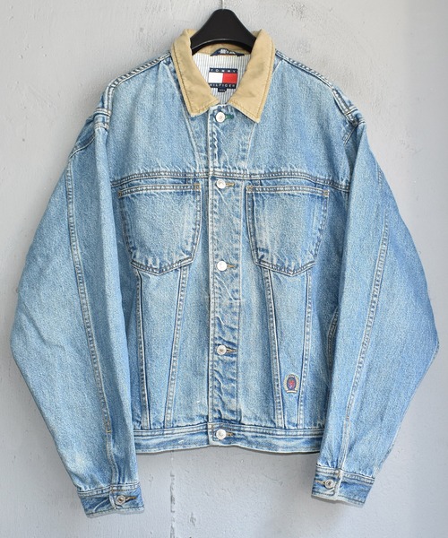 【ヴィンテージ古着】90's TOMMY HILFIGER/トミーヒルフィガー デニムジャケット