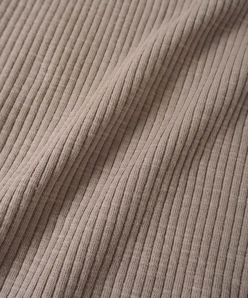 Crisp yours（クリスプユアーズ）の「【WEB限定】メロウリブTシャツ（Tシャツ/カットソー・レディース・ホワイト/ブラック/ブラウン/グリーン・FREE）」の6枚目の写真