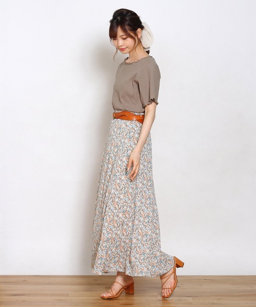 Crisp yours（クリスプユアーズ）の「【WEB限定】メロウリブTシャツ（Tシャツ/カットソー・レディース・ホワイト/ブラック/ブラウン/グリーン・FREE）」の12枚目の写真