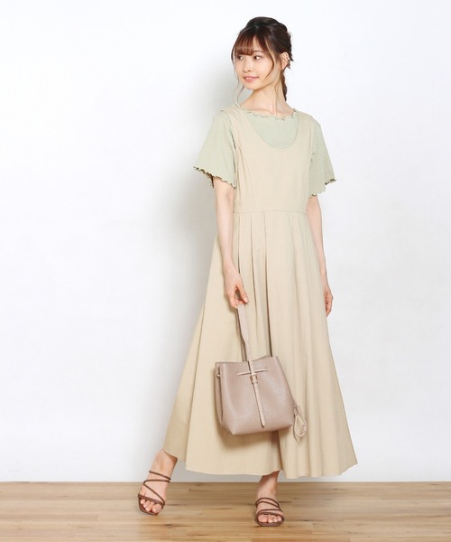 Crisp yours（クリスプユアーズ）の「【WEB限定】メロウリブTシャツ（Tシャツ/カットソー・レディース・ホワイト/ブラック/ブラウン/グリーン・FREE）」の16枚目の写真